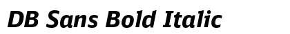DB Sans Bold Italic preview DB Sans Bold Italic preview