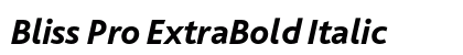 Bliss Pro ExtraBold Italic preview