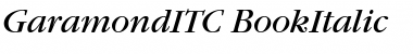 GaramondITC Italic Font