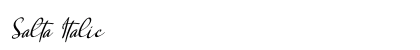 Salta Italic (OpenType) Font Preview