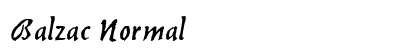Balzac Normal Font Preview