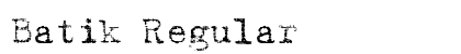 Batik Regular Font Preview
