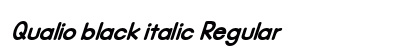 Qualio black italic Regular Font Qualio black italic Regular Font Preview