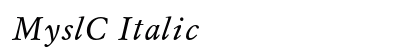 MyslC Italic Font Preview