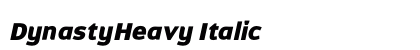 DynastyHeavy Italic Font Preview