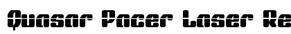 Quasar Pacer Laser Regular Font Preview