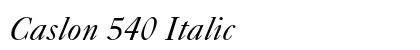 Caslon 540 Italic font free download