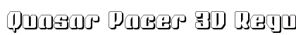 Quasar Pacer 3D Regular Font Preview