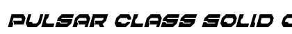 Pulsar Class Solid Condensed Italic Condensed Italic