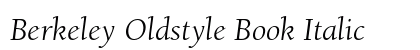 Berkeley Oldstyle Book Italic font free download