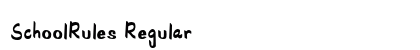 SchoolRules Regular Font Preview