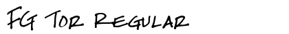 FG Tor Regular Font Preview