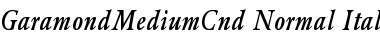 Download GaramondMediumCnd-Normal-Italic Font