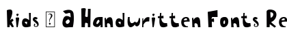 Kids - A Handwritten Fonts Regular