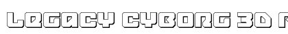 Legacy Cyborg 3D Regular Font Preview