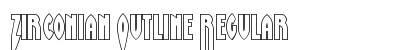 Zirconian Outline Regular Font Preview