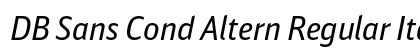 DB Sans Cond Altern Regular Italic preview