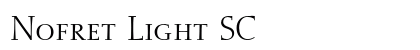 Nofret Light SC Font Preview