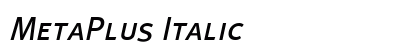 MetaPlus Italic Font Preview