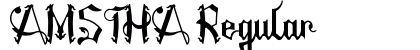 AMSTHA Regular Font Preview