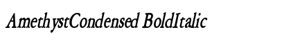 AmethystCondensed BoldItalic Font Preview