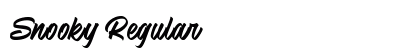 Snooky Regular Font Preview
