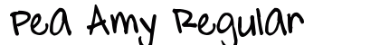 Pea Amy Regular Font Preview