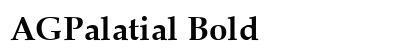 AGPalatial Bold Font Preview