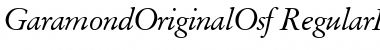GaramondOriginalOsf RegularItalic Font