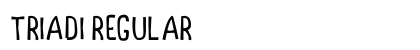 Triadi Regular Font Preview