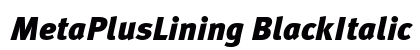 MetaPlusLining BlackItalic Preview