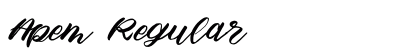 Apem Regular Font Preview