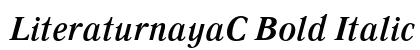 LiteraturnayaC Bold Italic Font Preview