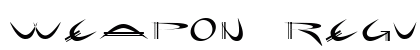 Weapon Regular Font Preview Weapon Regular Font Preview