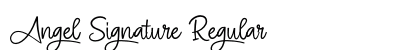Angel Signature Regular Font Preview