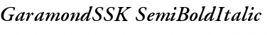 GaramondSSK SemiBoldItalic Font