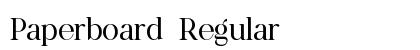 Paperboard Regular Font Preview Paperboard Regular Font Preview