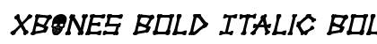 xBONES Bold Italic Bold Italic Font Preview