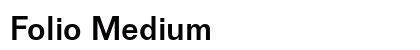 Folio Medium font free download
