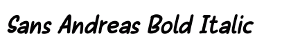Sans Andreas Bold Italic preview