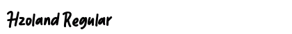 Hzoland Regular font free download