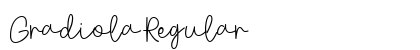 Gradiola Regular Font Preview