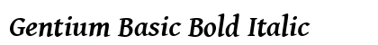 Gentium Basic Bold Italic Font Preview