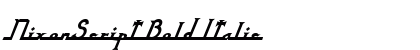 NixonScript Bold Italic preview NixonScript Bold Italic preview