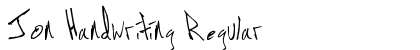Jon Handwriting Regular Font Preview