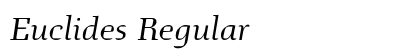 Euclides Regular Font Preview