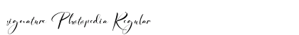 signature Photopedia Regular Font Preview
