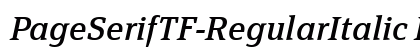 PageSerifTF-RegularItalic Regular