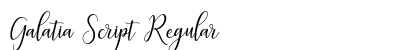 Galatia Script Regular Font Preview