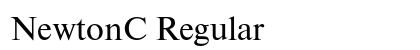 NewtonC Regular Font Preview